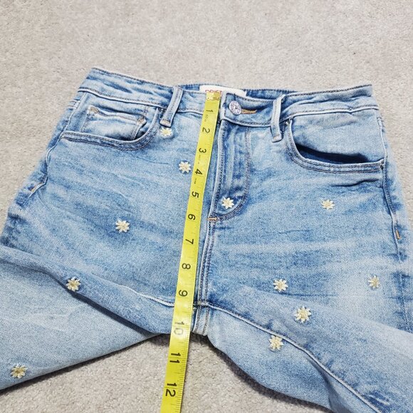 DRIFTWOOD Gizelle Dizzy Daisy Embroidered Jeans 26" Ankle Mid-Rise Women's 24 - Picture 12 of 13